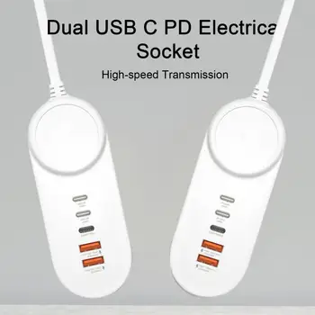 Incarcare Priza Dual USB de Tip C Interfață de Mare viteză de Transmisie de Încărcare Rapidă 35W PD USB C prelungitor Casa si gradina 10