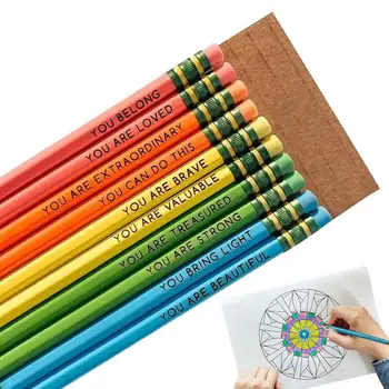 Inspiratie Creioane Înapoi La Școală Creioane 10buc Pozitiv Creioane Cu Zicători Pentru Elevi Afirmare Creioane Cadou Pentru 20