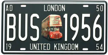 Jacksoney Tin Semn Nou de Aluminiu 1956 Londra Auto din marea BRITANIE Clasic Auto de Înmatriculare Metal Sign 16