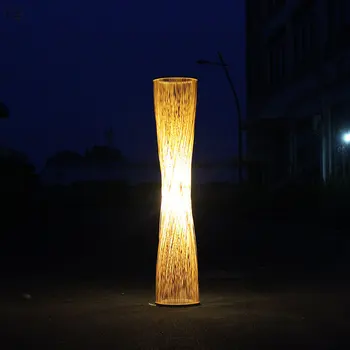 Japoneze Pastorală Bambus Țesut Talie Mica Lampa De Podea Modern, Simplu Chinez A Condus În Picioare În Camera De Zi Lumina De Studiu Ceainarie Cafenea 6