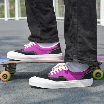 Joiints Vulnized Student Pantofi Barbati De Vara De Piele De Căprioară Panza Pantofi De Skateboarding Violet Stree De Sex Feminin Purta Adidași De Tenis Masculino