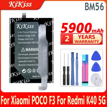 KiKiss Baterie BM56 5900mAh Pentru Xiaomi POCO F3 GT Pentru Redmi K40 5G de Mare Capacitate Bateria
