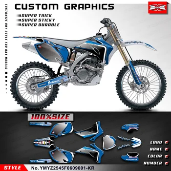 KUNGFU GRAFICĂ Dirt Bike Autocolante Motocross Decalcomanii Kit Împachetări pentru Yamaha YZ250F YZ450F 2006 2007 2008 2009 YMYZ2545F0609001-KR
