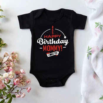 La Mulți Ani Mami Baby Salopeta De Vara Moale Bodysuit Copil Nou-Născut Haine Tinuta Mama Cadou Cadou Baby Salopeta 1