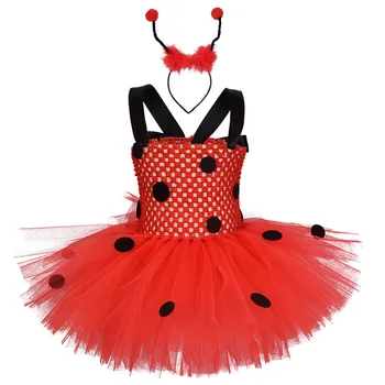 Lady Beetle Rochie Tutu pentru Fete de Halloween Cosplay, Costume pentru Copii Rochii de Lux Haine Fete Haine pentru Ziua de nastere 8