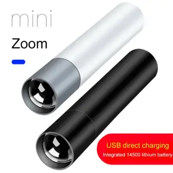 Lanterna Mini USB Reîncărcabilă Lanterna LED-uri Impermeabil Telescopic Puternic Lampă în aer liber Zoom Portabil Nou 2023 17