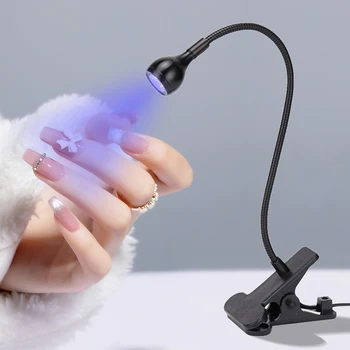 LED-uri Lumina UV pentru Uscarea Gelului de Unghii Clip-On de Birou Flexibil Mini USB Lampa de Unghii Portabil Unghii Uscător de Manichiura Salon Instrumente