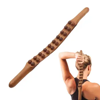 Lemn Instrumente de Masaj 23.6 în Instrumente de Masaj Cu 20 De Bile de Masaj Portabile Manuale Guasha Stick Pentru Gat Spate Stomac Picioare Arme 1