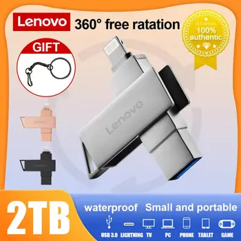 Lenovo Metal USB 3.0 Flash Drive de Mare Viteză 2TB 1TB 128GB Pendrive Impermeabil USB Pen Drive de Stocare Portabile Mini Stick de Memorie 16