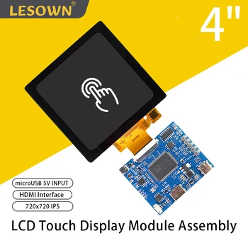 LESOWN 4 inch ecran Tactil de Mici Modulul de Afișare 720x720 Panou LCD IPS mini HDMI Display Capacitiv pentru Echipamente de Monitorizare 16