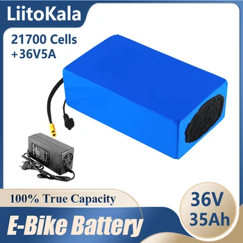 LiitoKala 36v 35Ah baterie cu litiu 21700 5000mah 10S7P li-ion de 1000w E-Biciclete scutere biciclete Coș de Golf Tricicleta + 42V 5A