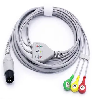 Livrare gratuita O singură Bucată ECG 3 Leadwire, ECG Normal 6 Pin Snap ECG Cablu pentru Monitor Mindray PM7000/8000 Leadwire Cablu IEC .TPU 18