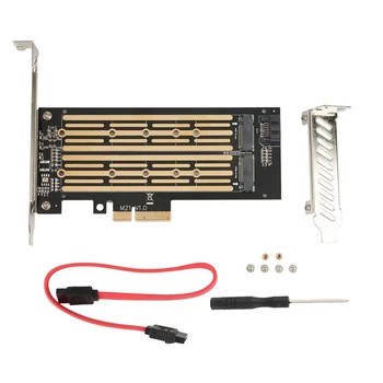 M. 2 Nvme & SATA unitati solid state Adaptor SSD Pcie Riser Card M+B Cu Cablu SATA PCI 3.0 La M2 de Expansiune Dual Disc 8