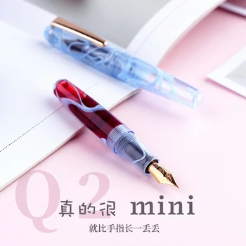 MAJOHN Noi Q2 Mini Drăguț Importate Rășină Scurt Pen Designer de Mână Bine Subliniat Bărbați și Femei Portabil de Buzunar Pen 14