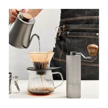 Manual de Cafea Râșniță de Mână Reglabilă Miez de Oțel Burr pentru Bucatarie Portabile de Cafea Espresso de Frezat Instrument de 5 Stele B 5