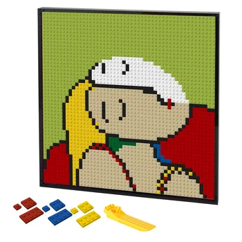 Manual de Pictura Prin Construirea de Blocuri MOC Pixel Art Femeie Visează Portret Pop DIY de renume Mondial Cameră Decorative Mozaic Jucarii Cadou