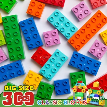 Mare Cărămizi de Dimensiuni Jucării 50-300PCS Copii Colorate Caramida Vrac Cărămizi, Plăci de Bază Compatibile Cu Brand Block Copii, Jucarii Educative
