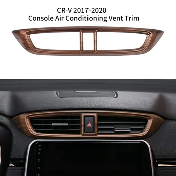 Masina Centrală de Aer Condiționat Vânt Priza de pe Panoul de Bord Autocolante Piersici Cereale Lemn Slefuit Pentru Honda CR-V CRV 2017-2020 12