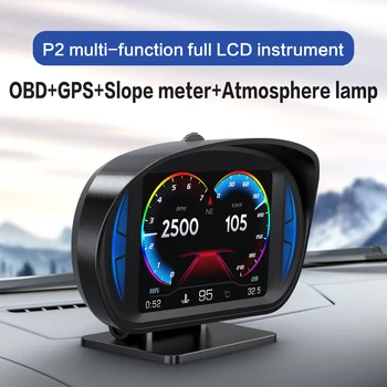 Masina HUD Sistem Dual OBD2 GPS Head Up Display Vitezometru Digital Instrument de Diagnosticare Cu Tensiune de Alarmă Oboseala Șoferului de Alertă 19