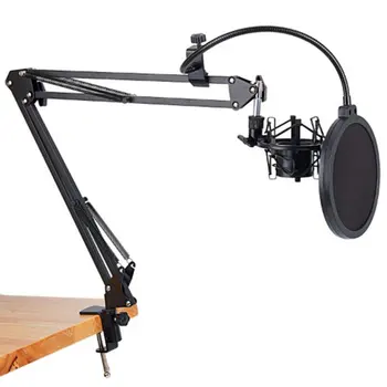 Microfon ajustabil cu Suspensie Boom Braț Foarfecă Suport pentru Nb35 ,Compact Stand de Microfon pentru Difuzarea Microfon Stand 14