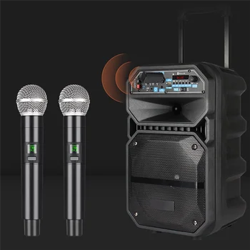 Microfon Wireless Profesionale UHF Înregistrare Karaoke Portabil 1 Canal Baterie cu Litiu pentru Etapa Biserică Scoala de Partid 1
