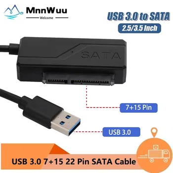 MnnWuu SATA la USB 3.0 Adaptor USB la SATA Cablu de 5Gbps de Date de Mare Viteză de Transmisie De 2.5 Inch HDD Hard Disk SATA Adaptor 3