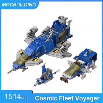 MOC Blocuri Cosmic Flota Voyager, Lambda I & II, Galaxy Swing-Wing Sprinter & Alien Luna Stalker Model Cărămizi Jucarii si Cadouri 16