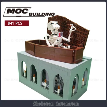 MOC Blocuri GBC Modul Schelet Automat Mașină cu Motor de Tehnologie Cărămizi de Colectare de Jucării de Halloween, Cadou de Crăciun Cadouri 14
