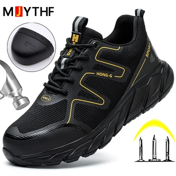 Moda Pantofi de protecție Oameni Ușor de Lucru Adidași Steel Toe Pantofi Puncție-Dovada Pantofi de lucru Securitate Protecție Cizme Non-alunecare 6