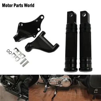 Motocicleta din Spate, Piciorul se Sprijină Cuie Negre Pedala de Pasageri Footpegs Kit de Montare Pentru Harley Sportster XL 883 XL1200 48 72 2014-2019 17