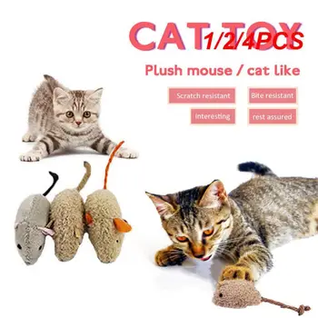 Mouse-Ul Drăguț Pisica ToysDurable Mesteca&Zero Pluș Soareci Jucarii Catelus Interactiv Animal Jucării Pisica Consumabile 11