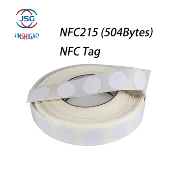 NFC Ntag215 Auto-adeziv Tag ISO14443A 13.56 MHz Autocolant Alb Ntag 215 Telefon NFC Disponibil RFID Etichete Autocolante Etichete Adezive 3