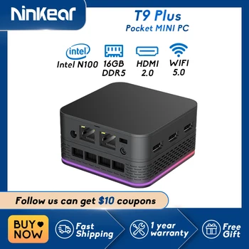 Ninkear T9 Plus Mini PC-ul pentru Windows 11 Intel N100 16 GB DDR5 512GB SSD, WIFI 5.0 Afaceri Desktop laptop Notebook