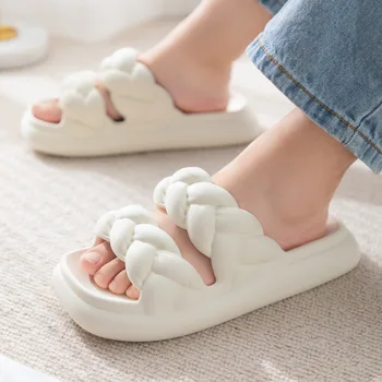 Noi 2023 Vara Papuci Femei Interioară Duș Papuci cu Talpă Moale EVA Cupluri Acasă Etaj Pantofi Doamnelor Moda Stradă Diapozitive