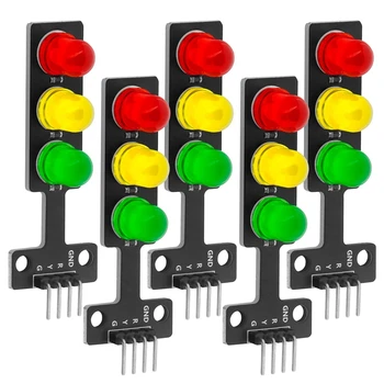 Noi 5X LED-uri de Lumină de Trafic Modul Creative DIY Mini semafor 3.3-5V Compatibil Cu Arduino 18