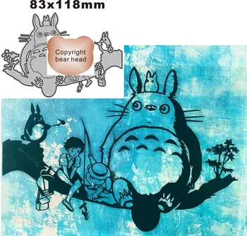 Noi De Desene Animate Drăguț Pisoi Și Copiii Stau Într-Un Copac De Pescuit Album Ambarcațiuni De Hârtie Și Imprimare Carte De Afaceri De Tăiere De Metal Mucegai R 20