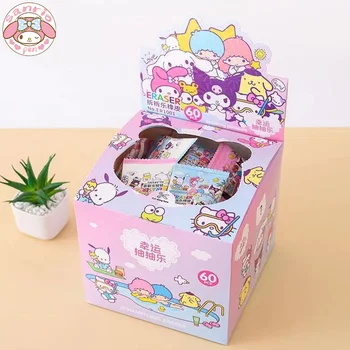 Noi Sanrio 30/60pcs Eraser Kawaii Hello Kitty Kuromi Cinnamoroll de Pompare Eraser Student Rechizite, Jucării pentru Copii 1
