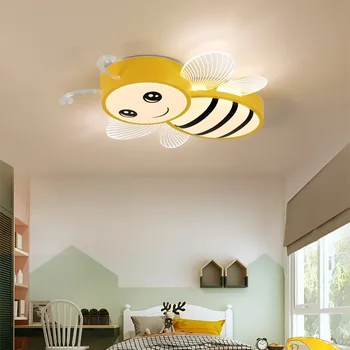 Nordic cald dormitor romantic creative mic de albine simplu Printesa fata de camera de copii lampă de plafon 19