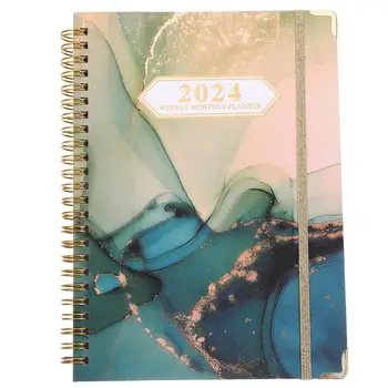Notebook planificator de zi cu Zi Notă Carte Academică Planificator Scris Notebook Notepad pentru Planificarea engleză Spirală Notepad Planificare Notepad 21