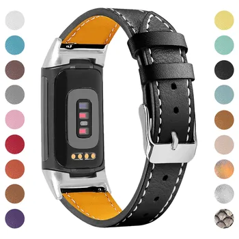 Noul Potrivit Compatibil Pentru Fitbit Charge 5 Curea Din Piele Curea De Înlocuire Eliberare Rapidă Colorate WristStrap Accesorii 2
