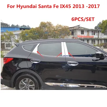 Oțel inoxidabil de înaltă calitate Benzi Geamul Mașinii Trim Decor Accesorii styling Auto Pentru Hyundai Santa Fe IX45 2013 -2017 21