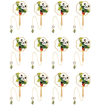 Panda Stil Chinezesc Marcaje Metal Marcaje Set Pentru Copii,Femei,Pachet De 12 Pentru Iubitorii De Carte 9