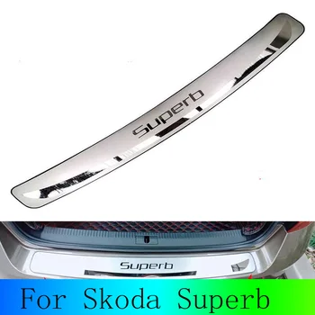 Pentru Skoda Superb 16-19 Masina Din Spate Difuzor Bara De Protecție Autocolant Protector Guard Crom Styling Din Oțel Inoxidabil Accesorii Auto 15