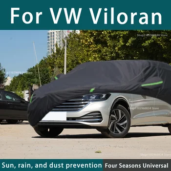 Pentru Volkswagen Viloran Complet de Huse Auto Exterioare de Soare Uv Protectie Praf, Ploaie, Zăpadă de Protecție Anti-grindină prelata Auto Capac Negru 21