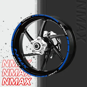 Pentru YAMAHA NMAX NMAX125 NMAX155 VMAX V-MAX Motocicleta Roata Sticker Dungi Abțibilduri Reflectorizante Anvelope Rim Decalcomanii Impermeabil Piese 13