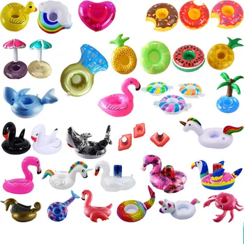 Pepene verde Lamaie Rață Unicorn Nor Swan Umbrela Multi-Forma Gonflabile Ceașcă Titularul Piscina Coaster pentru Copii Jucărie de Apă