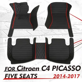 Personalizat Auto covorase pentru Citroen C4 PICASSO（CINCI SCAUN）2014 2015 2016 2017 auto piciorul Tampoane de automobile 12