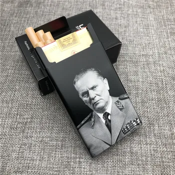 Personalizate Personalizate Tito Țigară Caz Ultra Subțire Portabil din Aliaj de Aluminiu Glisați Caseta de Țigară Fum cutii Iugoslavia 4