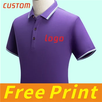 Personalizate respirabil și confortabil tricou cu high-end de mătase și bumbac tricou POLO, imprimate cu logo-ul și logo-ul, vara rever 5