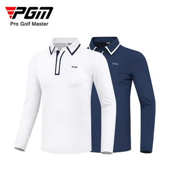 PGM Bărbați Cămașă de Golf Toamna Iarna Îmbrăcăminte Sport Termică Pulover Tricoul pentru Barbati O-Neck Golf Sport de Agrement Tricou YF526